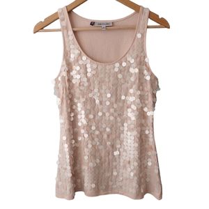 Jennifer Lopez Pale Pink Shimmery Tank Top Size Medium